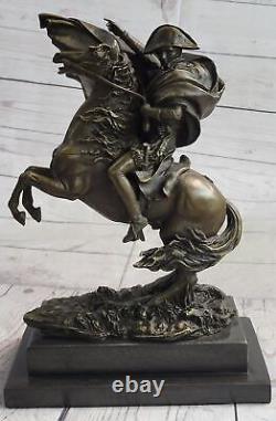 Claude Honoring Français Napoléon Bronze Sculpture Art Déco Marbre Socle Décor