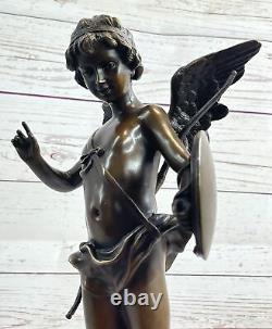 Cupidon Guerre De Love Par Moreau Bronze Sculpture Statue Art Déco Artwork