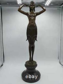 Demeter Chiparus Danseuse Scarabée Égyptienne 75 cm Bronze Style Art Déco