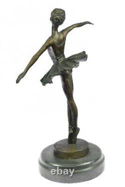 Détail Prima Ballerine Bronze Sculpture Style Art Nouveau Deco Figurine Statue