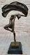 Drapeau Danseuse Art Déco Bronze Fonte Sculpture Aldo Vitaleh Figurine Deal Nr