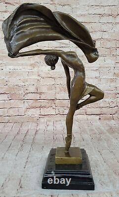 Drapeau Danseuse Art Déco Bronze Fonte Sculpture Aldo Vitaleh Figurine Deal Nr