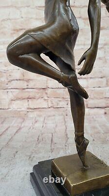 Drapeau Danseuse Art Déco Bronze Fonte Sculpture Aldo Vitaleh Figurine Deal Nr