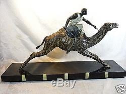 Edouard Drouot Nubien Sculpture Animaliere French Art Deco Orientaliste Camel