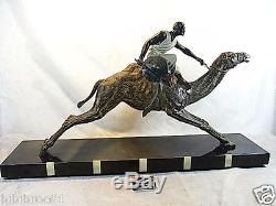 Edouard Drouot Nubien Sculpture Animaliere French Art Deco Orientaliste Camel