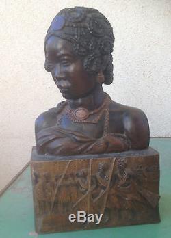 EXCEPTIONNEL sculpture ORIGINAL africaniste Louis BERTOLA. Art déco 1930