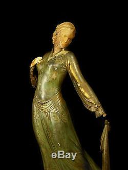 Elégante Sculpture art-déco par Georges Gori dit Roggia dit Menneville woman
