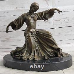 Exceptionnel Art Déco Chiparus Femme Danseuse Bronze Sculpture Décoration Deal