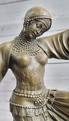 Exceptionnel Art Déco Chiparus Femme Danseuse Bronze Sculpture Décoration Deal