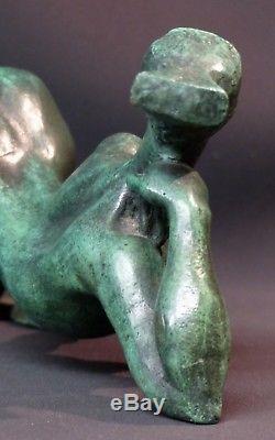 Exceptionnelle sculpture bronze J. TEMPEREAU 40cm3.7kg oeuvre originale fondeur