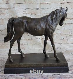 Extra Large P J Mene Racing Cheval Modèle Bronze Sculpture Art Déco Marbre