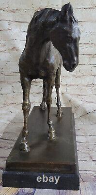 Extra Large P J Mene Racing Cheval Modèle Bronze Sculpture Art Déco Marbre