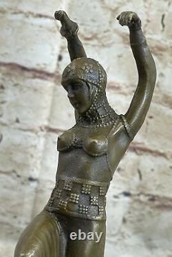 Fait Bronze Sculpture Solde Chiparus Signée Danseuse Grand 10 Deco Art