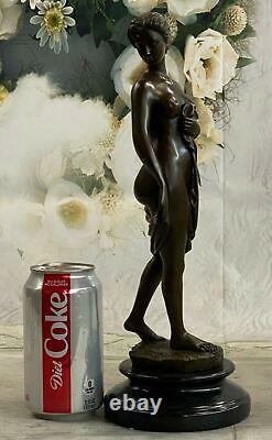 Femelle Bronze Chair Figurine Statue Nue Classique Femme Art Déco Sculpture Du