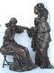 Figure De Bronze Deux Femmes Dans Le Jardin 11 Kg Sculpture Art Déco 20374j