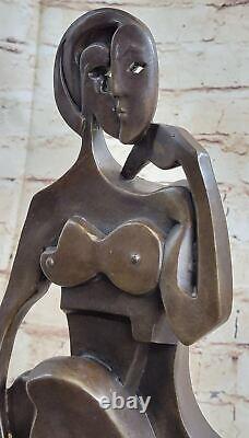 Fonte Chair Art Moderne Abstrait Femelle Bronze Sculpture Figurine Deco Ouvre
