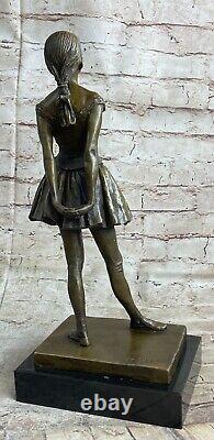 Fonte Prima Ballerine Bronze Sculpture Art Déco Marbre Base Figurine Cadeau Lrg