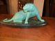G Lavroff Art Deco Animalier Panthere Faience Russe Russie Russia