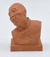 Gaston Hauchecorne Sculpture Buste Terre Cuite Penseur Chinois Art Déco 1930
