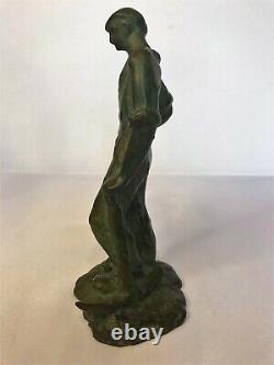 GUERO, Sculpture art déco bronze Homme à la pioche signée 1930