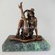 Genuine Bronze Sculpture Art Deco Jazz / Revue Dancer On Marble Base