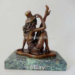 Genuine Bronze Sculpture Art Deco Jazz / Revue Dancer on Marble Base