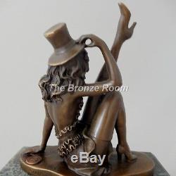 Genuine Bronze Sculpture Art Deco Jazz / Revue Dancer on Marble Base