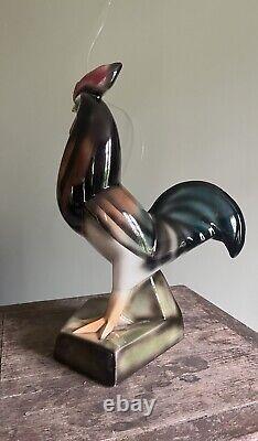 Goldscheider Coq En Céramique Art Déco Circa 1930