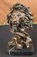 Grand Buste Mâle Lion Bronze Sculpture Statue Figurine Par Milo Art Déco