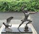 Jean De Roncourt Sculpture Art Deco Régule Bronze Aigle French Homme Nu Athlete