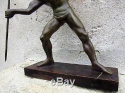 LUCSculpture bronze patiné époque art decoLe lanceur de javelotEtat superbe