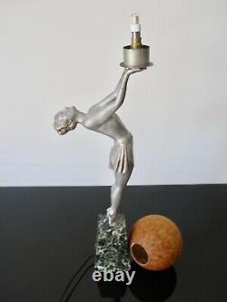 Lampe Statuette Art Deco signée Balleste. Sculpture