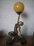 Lampe Sculpture Art Deco 1930 Molins Statuette Femme Antique Woman Statue Lamp