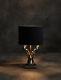 Luxury Black And Silver Stag Table Lamp Art Deco Antler Antique Large Sculpture