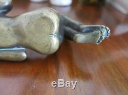Magnifique petite sculpture femme bronze art déco