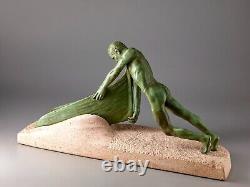 Max Le Verrier Art Deco sculpture''Vers le Large'