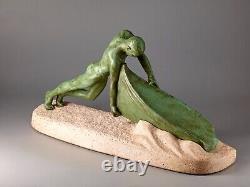 Max Le Verrier Art Deco sculpture''Vers le Large'