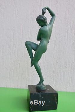 Max Le Verrier sculpture danseuse vendanges signée Denis
