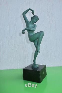 Max Le Verrier sculpture danseuse vendanges signée Denis