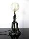 Max Le Verrier Sculpture Lampe Cigognes L. Artus M Le Verrier Art Deco