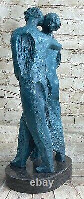 Mi Siècle Dali Famille Portrait Bronze Sculpture Fonte Art Déco Figurine