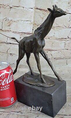 Moderniste Original Milo Art Déco Bronze Girafe Sculpture Animal Statue Figurine