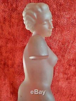 Nu Art Deco superbe buste de femme en verre curiosa parfait état sculpture