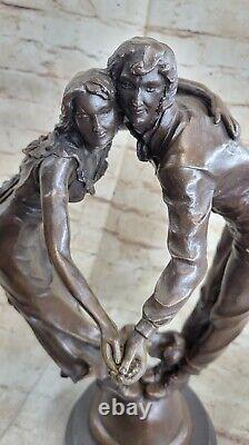 Original Art Déco Tango Dancers Danse Dansant Bronze Sculpture Statue By Leonard