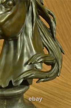 Original Milo Superbe Buste Cheval Tête Bronze Sculpture Art Déco Figurine Décor