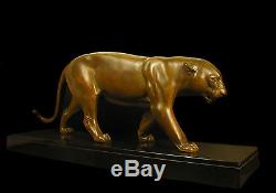 Panthère sculpture animal art déco c1930 52 cm 11,7 kg Panther félin Pantera