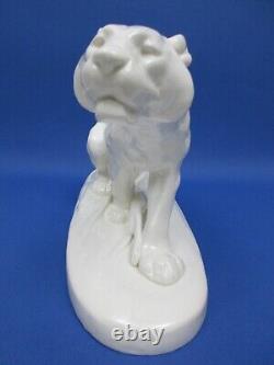 Panthere Ceramique Style Art Deco Royal Dux Czechoslovakia/sculpture Animaliere