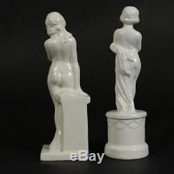 Petites sculptures céramique Art Déco couple Vénus et Cupidon HBCM-