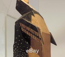 Pingouin art déco sculpture bois 1930