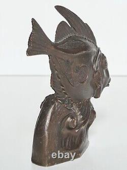 Poisson Art déco bronze animalier patine brune (non signé) Sandoz 1930